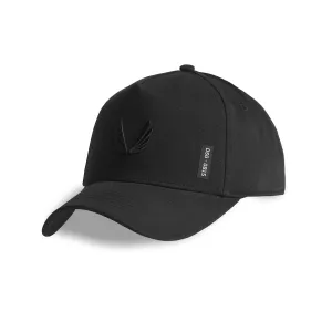 0815. A-Frame Hat - Black/Black "Wings"