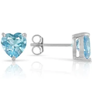 1.06 CT BABY SWISS BLUE TOPAZ 925 STERLING SILVER EARRINGS STUD