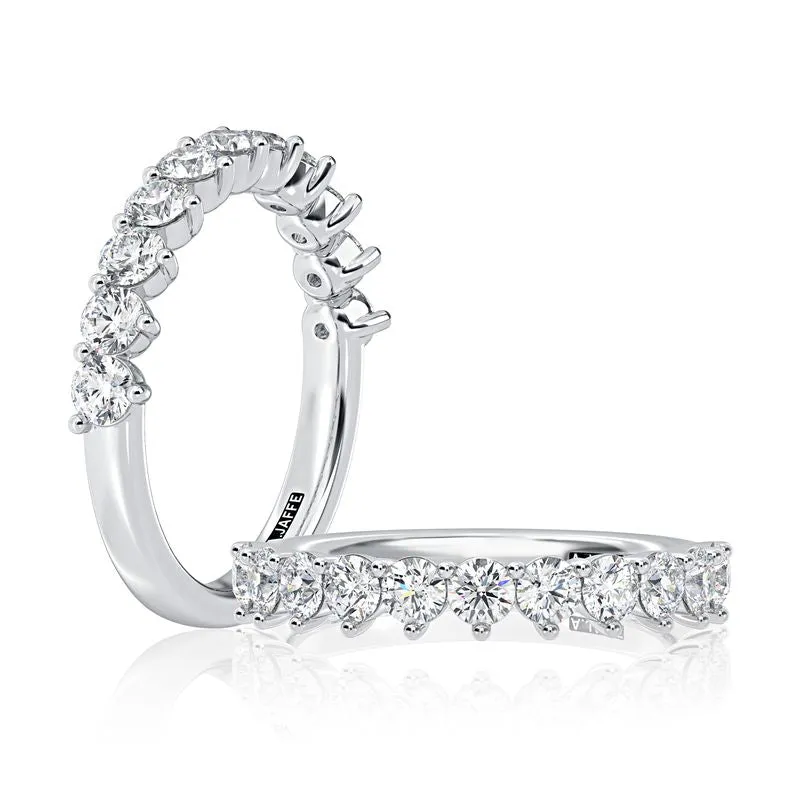 A.Jaffe Stackable Rings Classic Three Prongs Round Diamond Anniversary Band WRC1472H/90