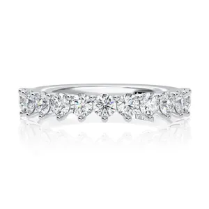 A.Jaffe Stackable Rings Classic Three Prongs Round Diamond Anniversary Band WRC1472H/90