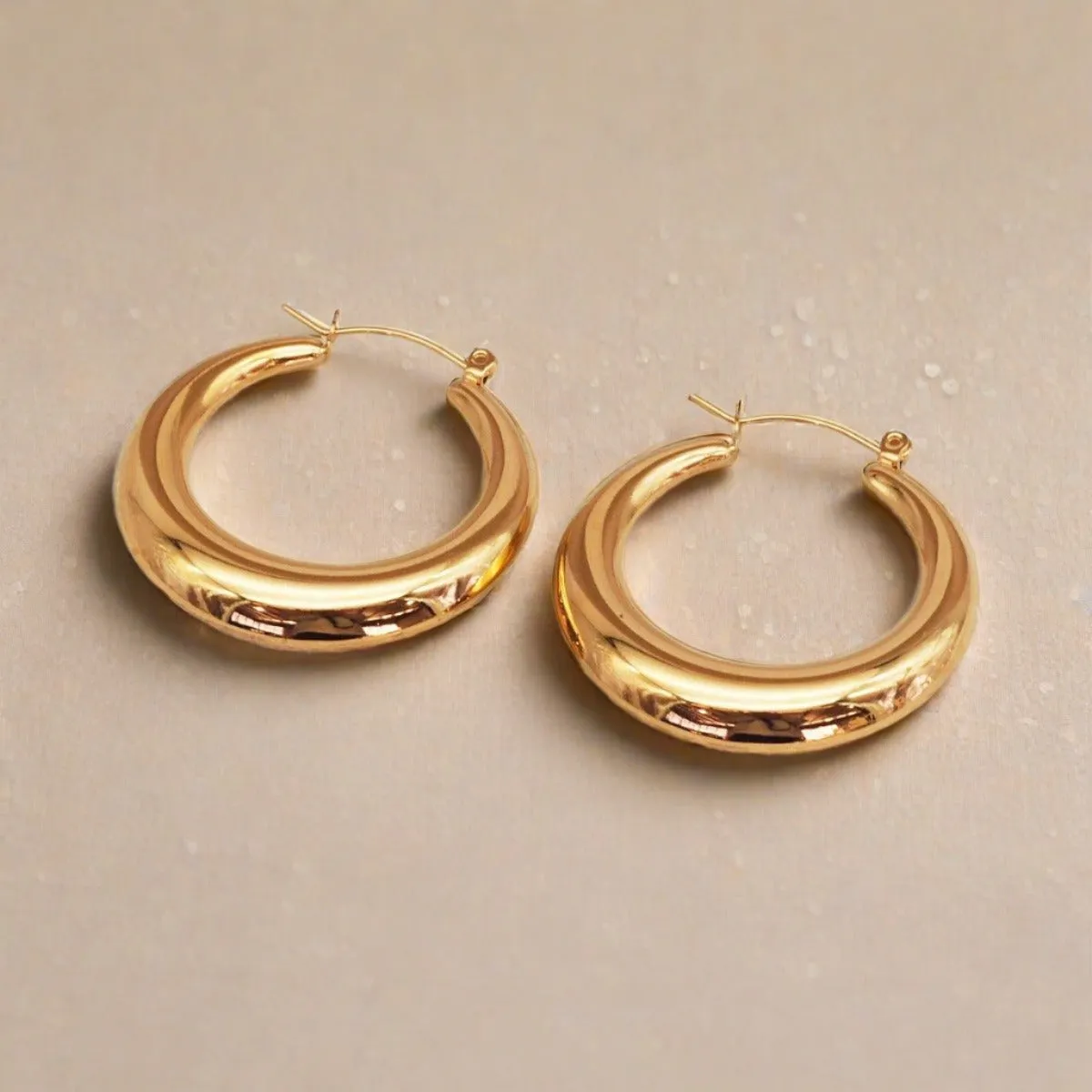 Alinta Gold Hoop Earrings