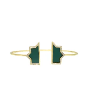 Andalus Edge Green Onyx Bangle