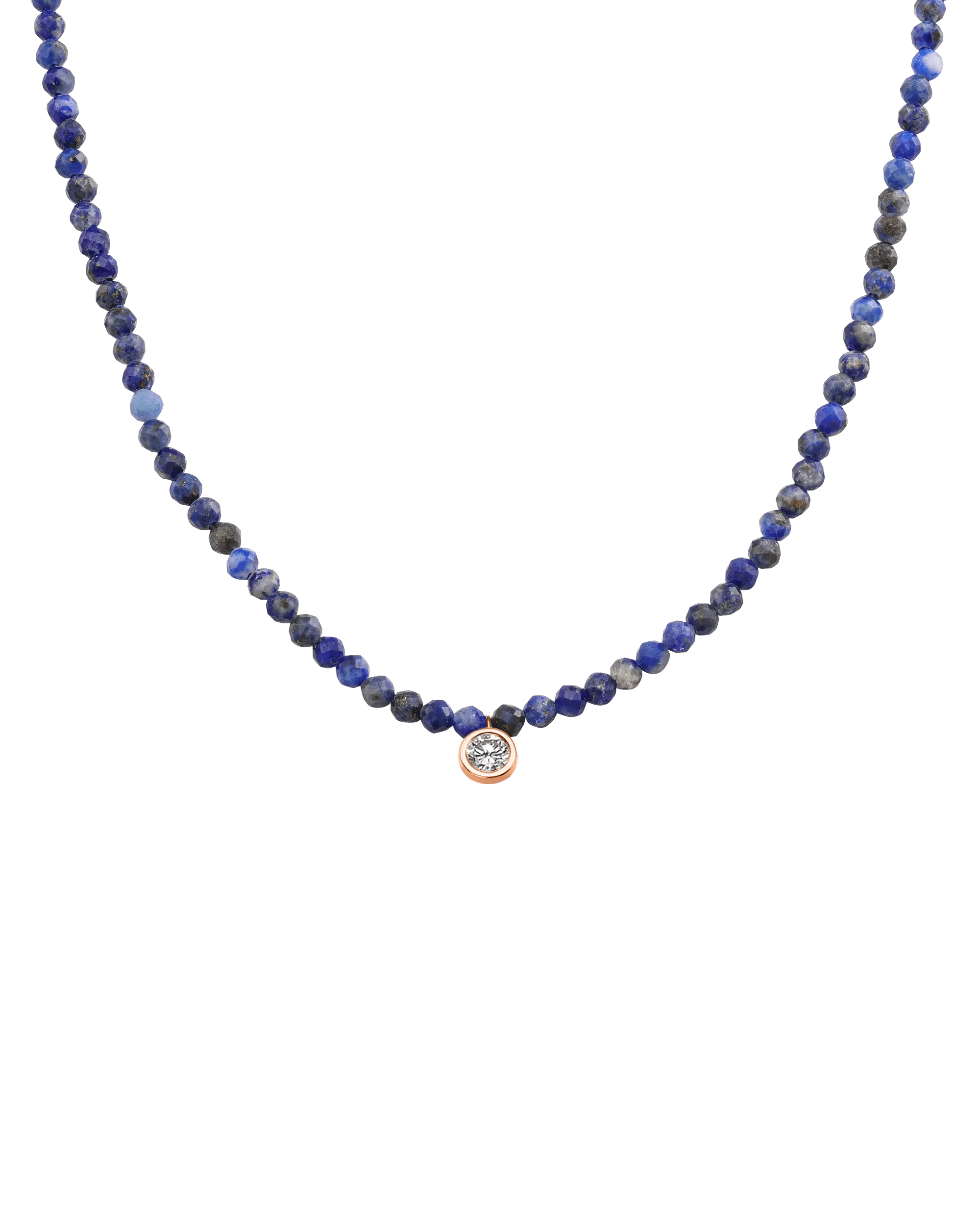 Apatite Gemstone & Diamond Necklace - 14K Rose Gold