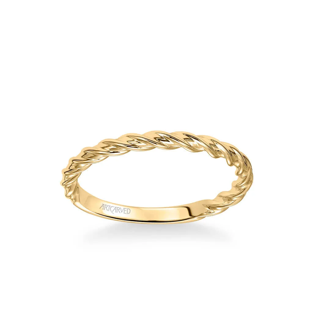 Artcarved "Joanna" Rope Twist Wedding Band