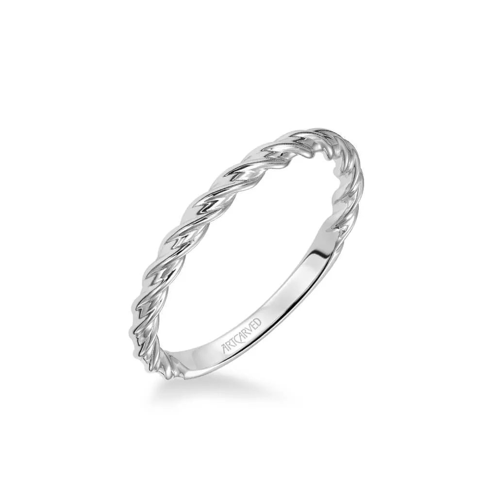 Artcarved "Joanna" Rope Twist Wedding Band