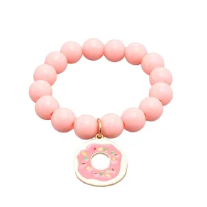 Beaded Charm Bracelet, Donut