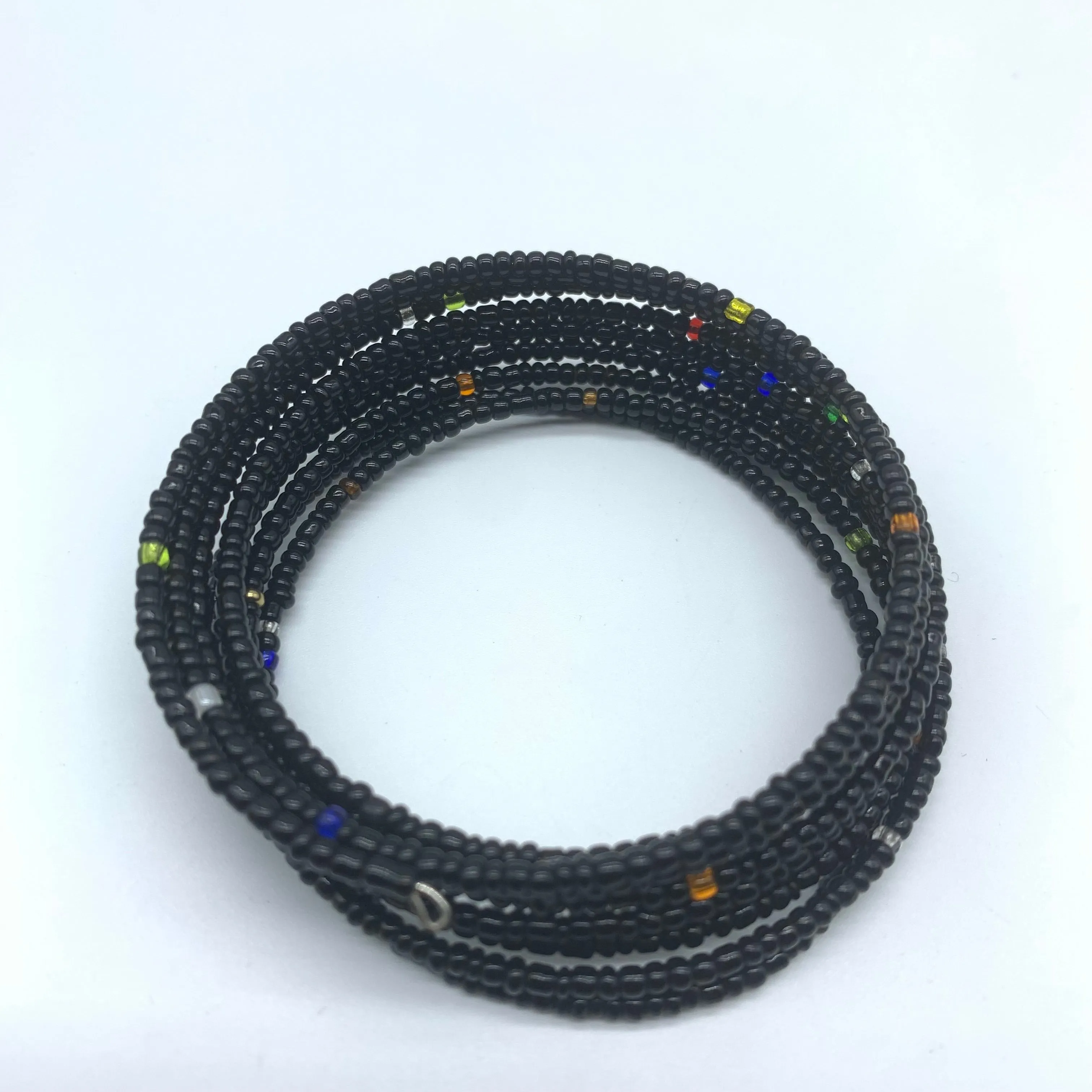 Beaded Coil Bracelet-Black 3