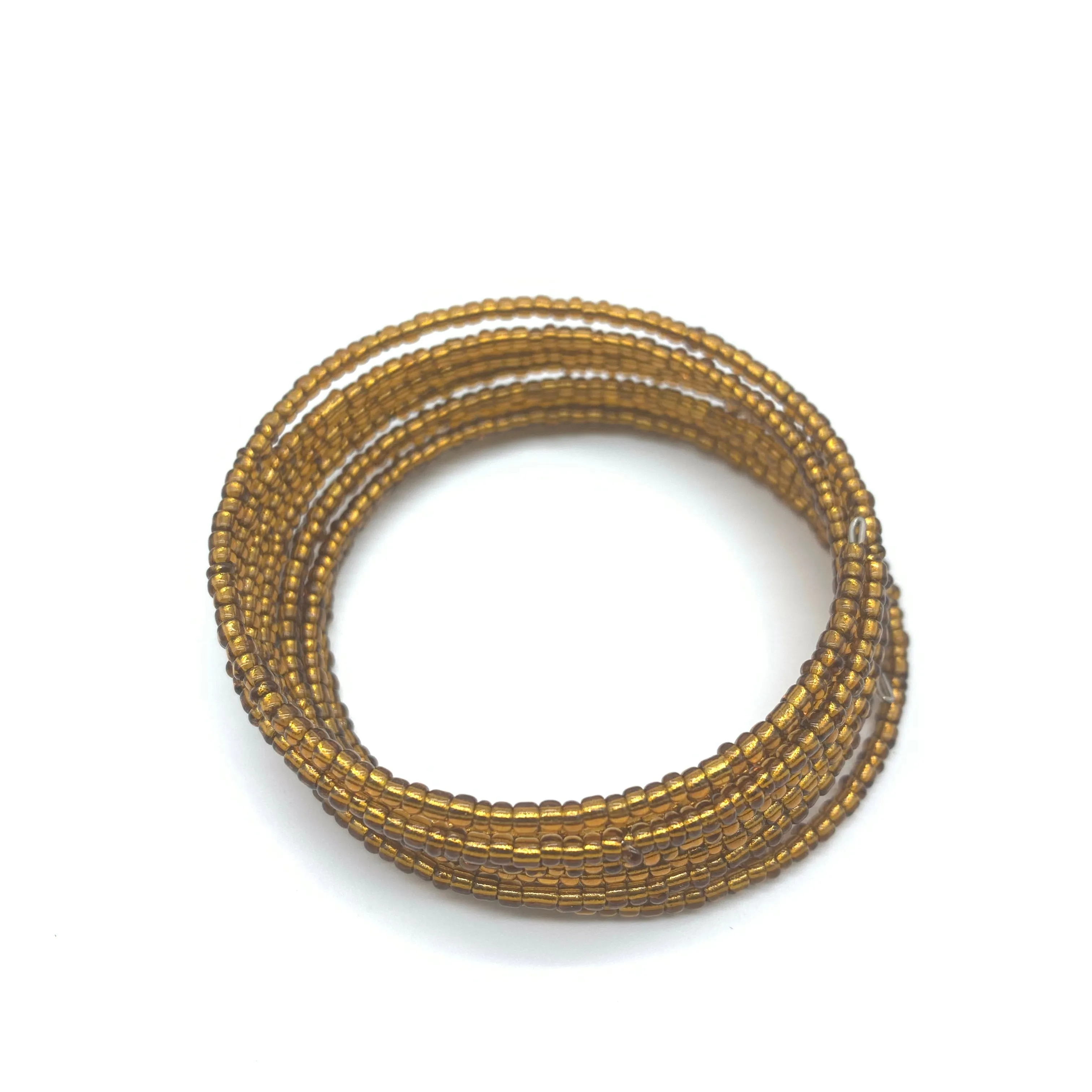 Beaded Coil Bracelet-Bronze 3