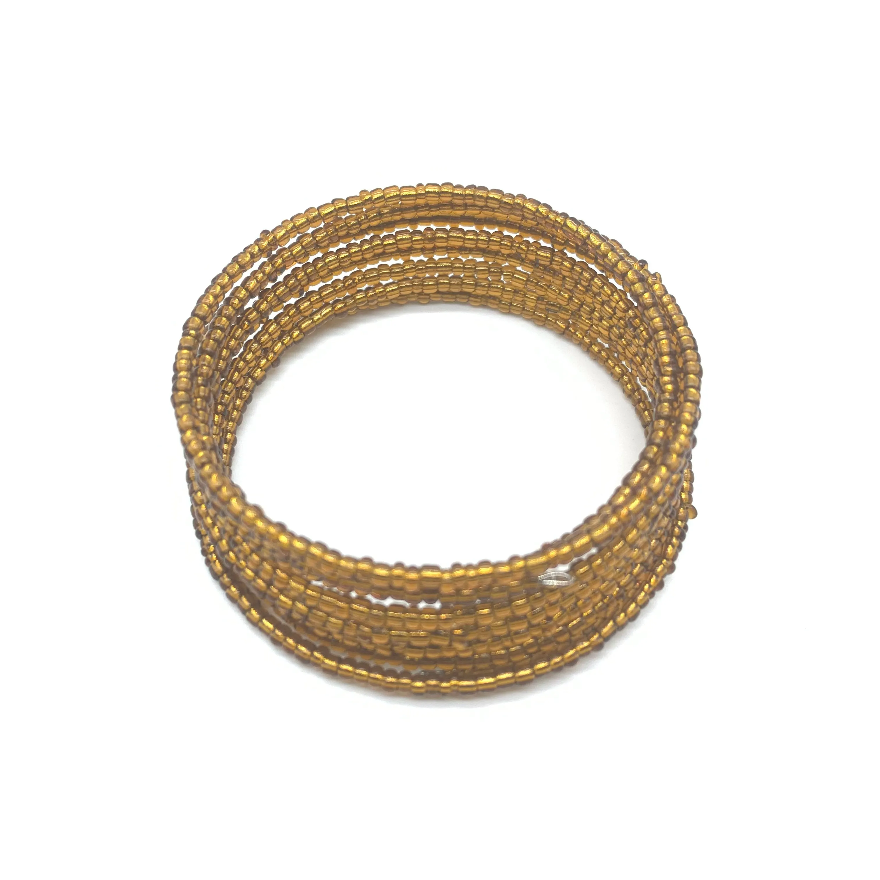 Beaded Coil Bracelet-Bronze 3