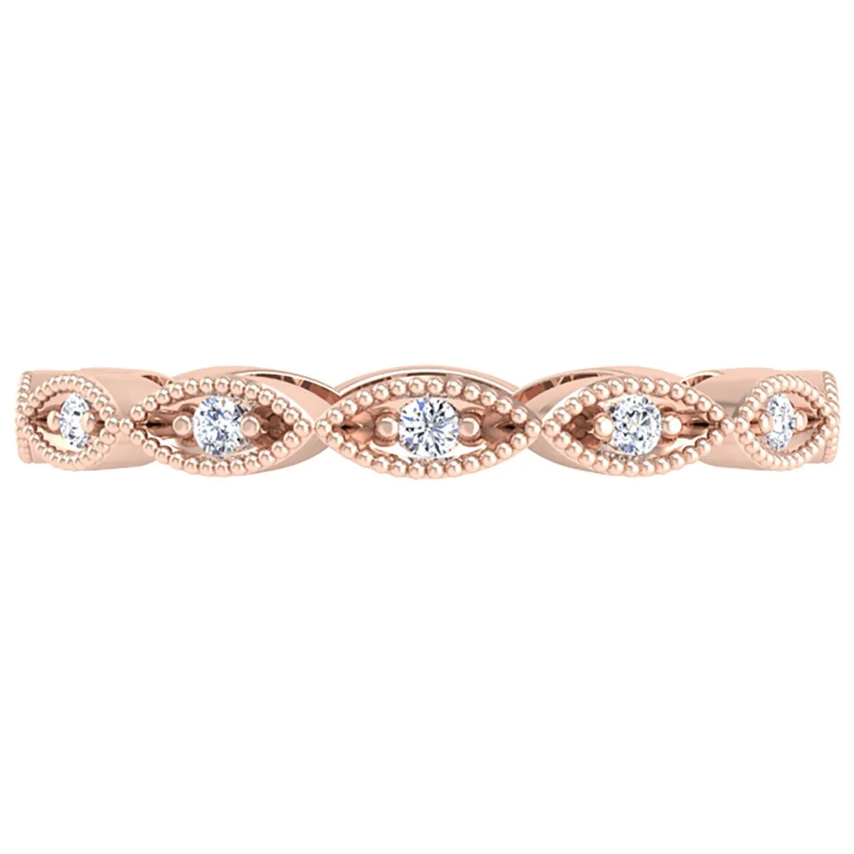 Ben Garelick Briony Milgrain Petal Diamond Wedding Ring