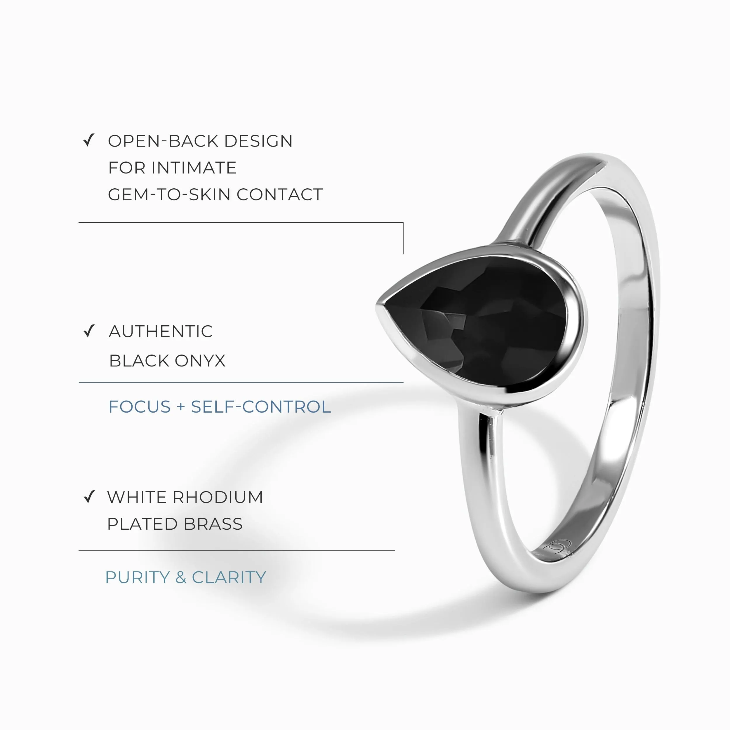 Black Onyx Ring - Skin Kiss