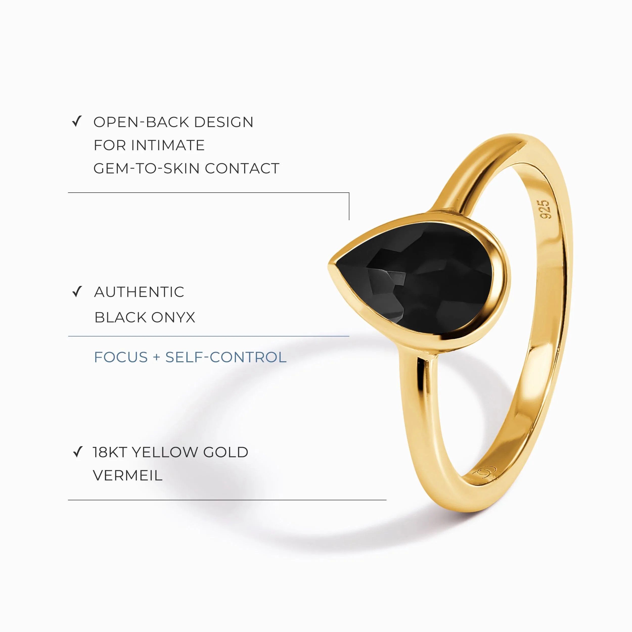 Black Onyx Ring - Skin Kiss