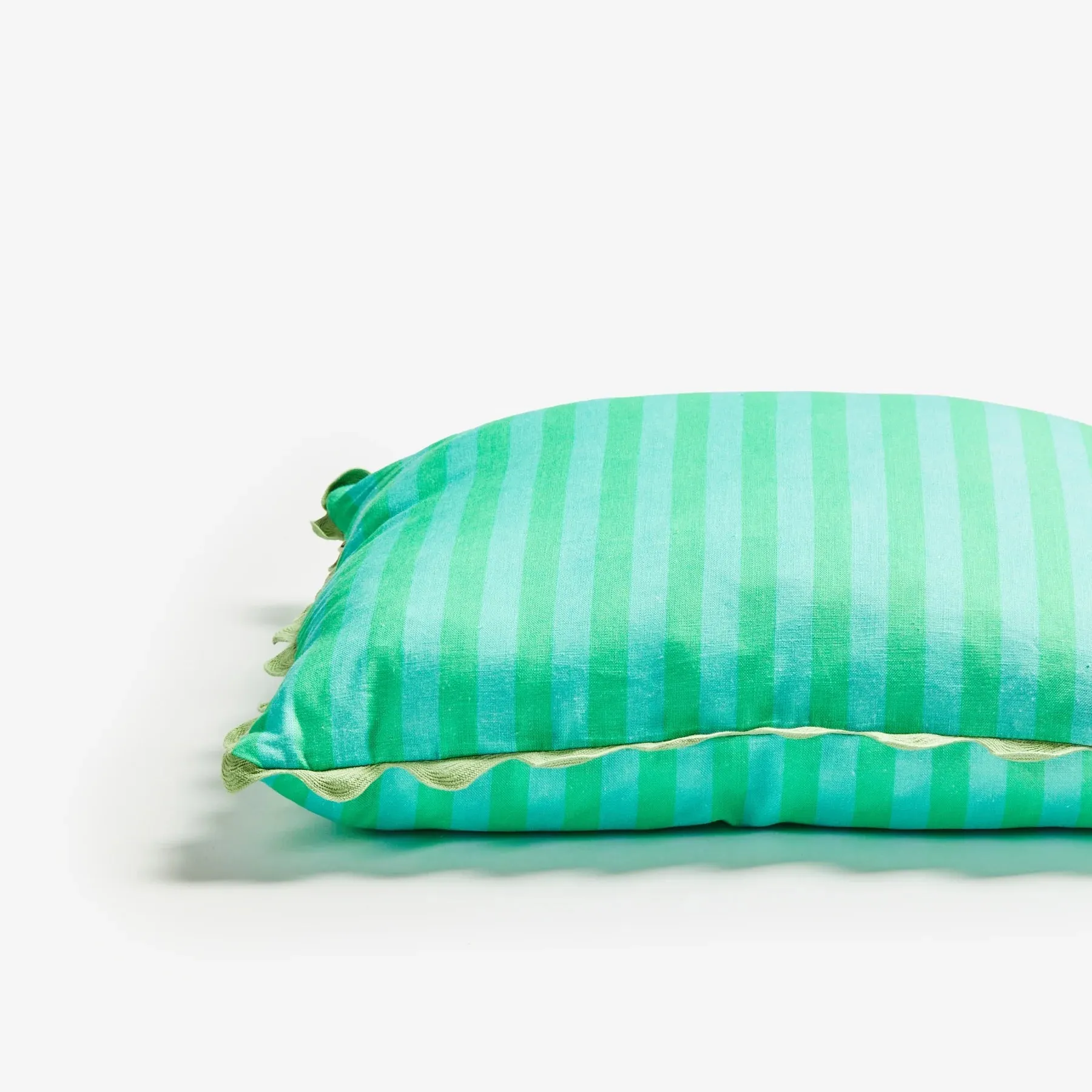 Bonnie & Neil Thin Stripe Jade Cushion