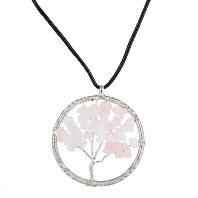 Chakra Healing Tree Pendant Necklace