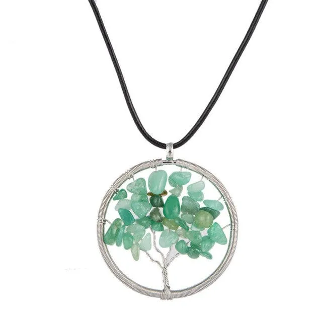 Chakra Healing Tree Pendant Necklace