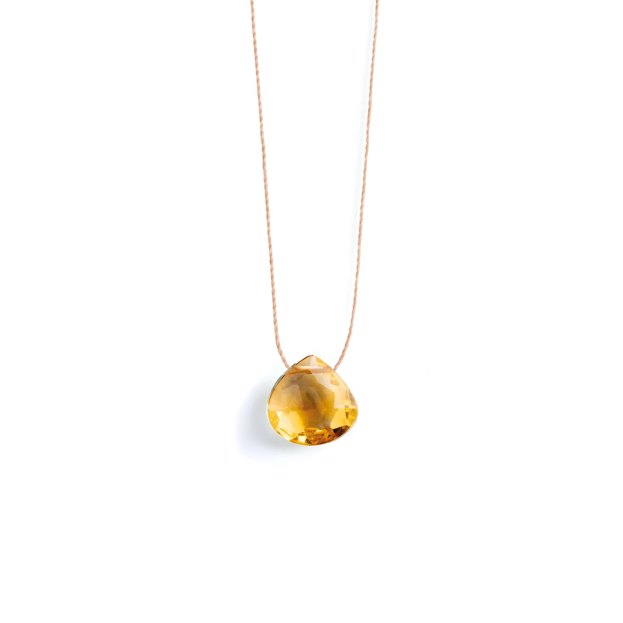 Citrine Fine Cord Necklace