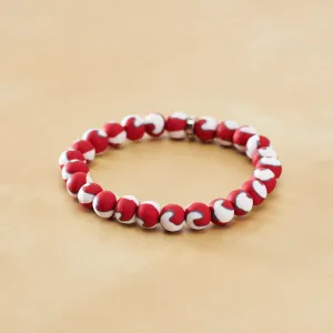 Crimson-White-Gray Game Day Bracelet