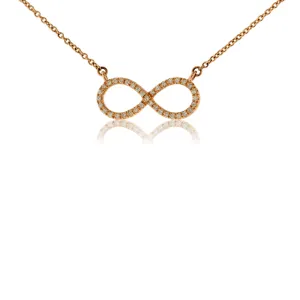 Diamond Infinity Style Necklace