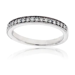 Diamond Milgrain .25ctw Style Stacking Band