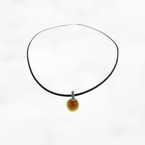 Earth Element Tiger Eye Leather Necklace