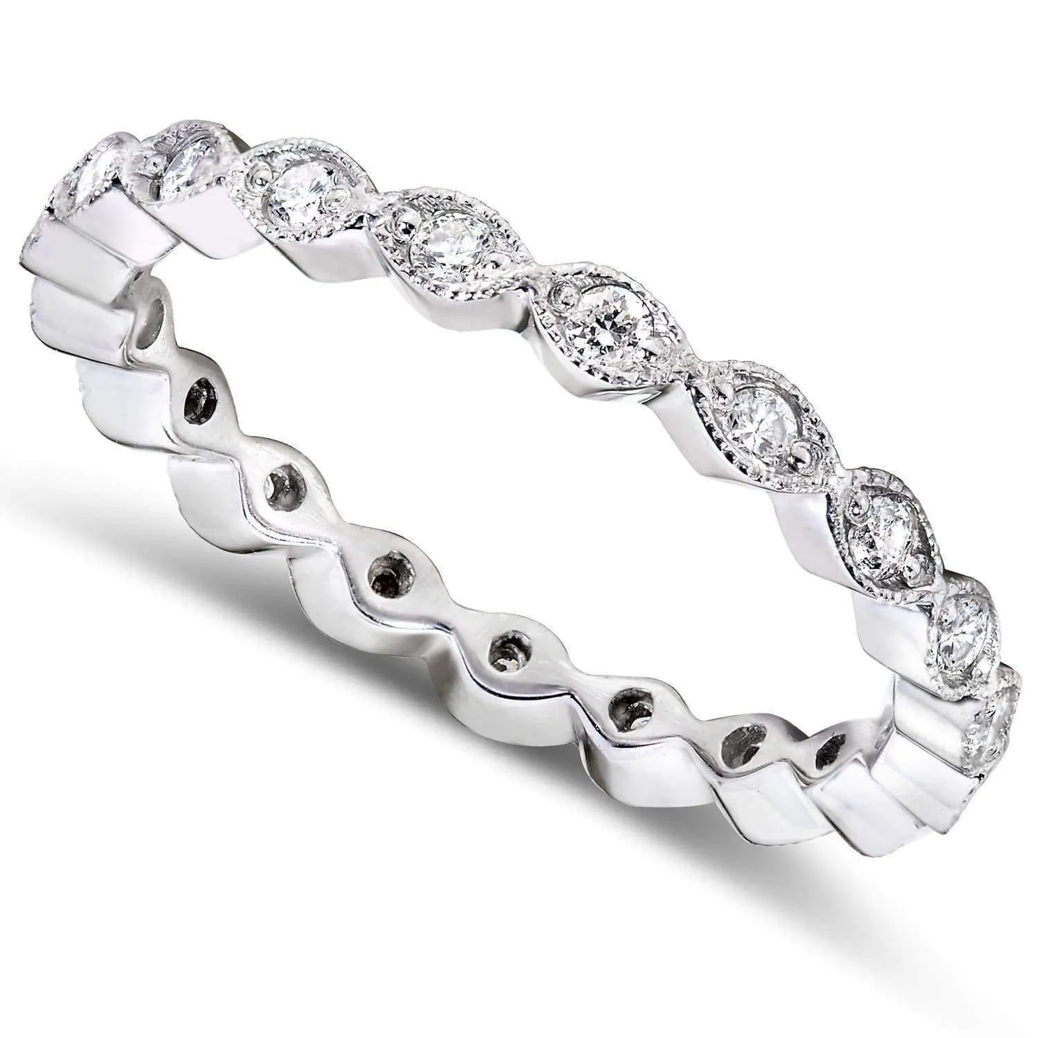 Eyelet Diamond Eternity Band