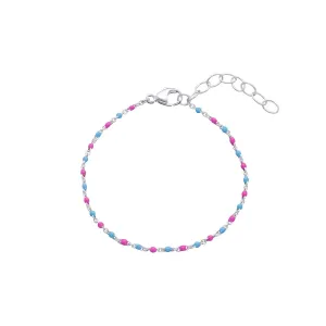 Fancy Kids Beaded Bracelet - Sterling Silver