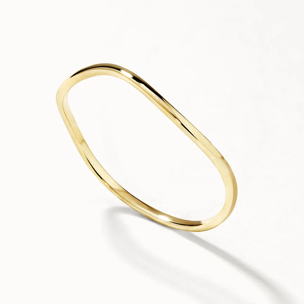 Fine Wave Stacker Ring in 10k Gold