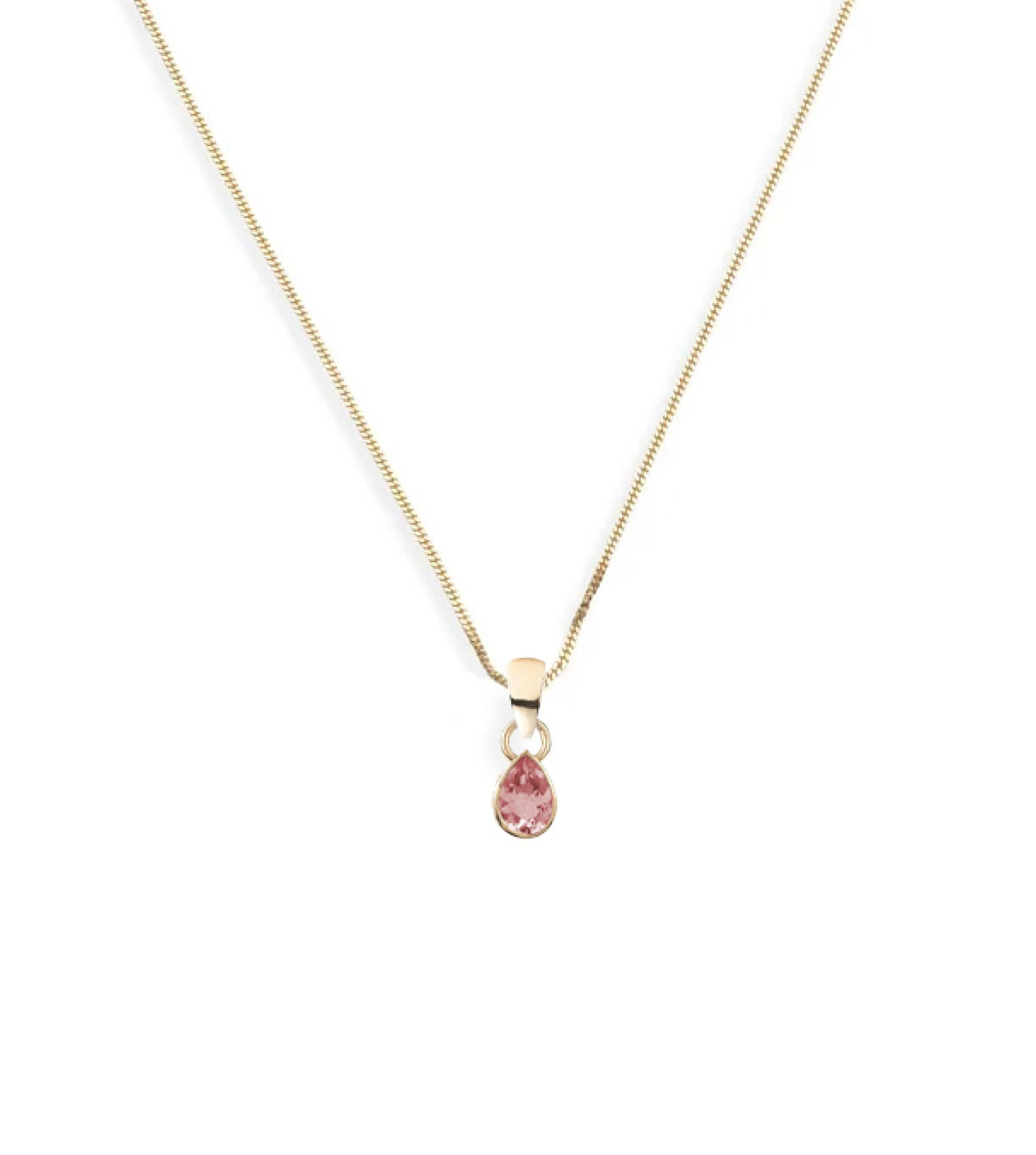 Forever & Always a Pair Pink Tourmaline - Love : Fine Diamond Cut Curb Necklace