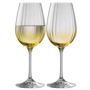 Galway Crystal Erne Wine Set of 2 in Amber