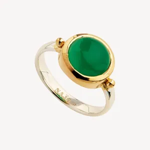 Garland Yellow Gold Green Onyx Ring