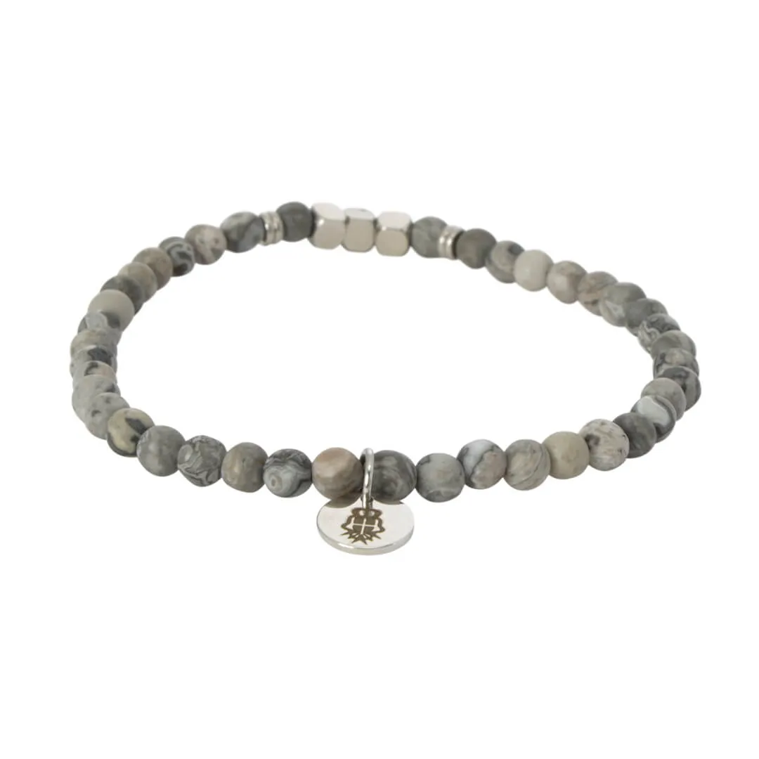 Grey Beaded Bracelet