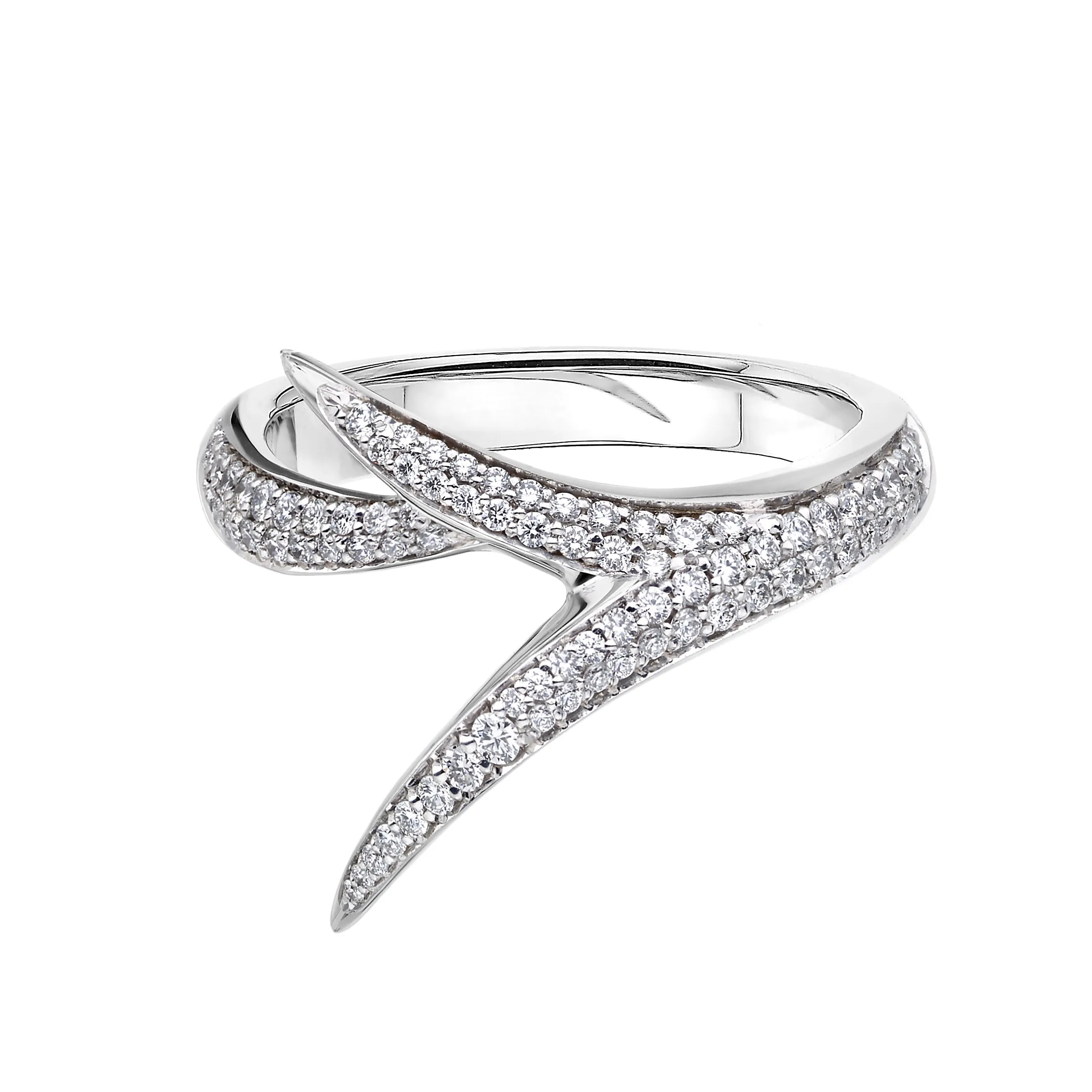 Interlocking Embrace Ring - 18ct White Gold & Diamond