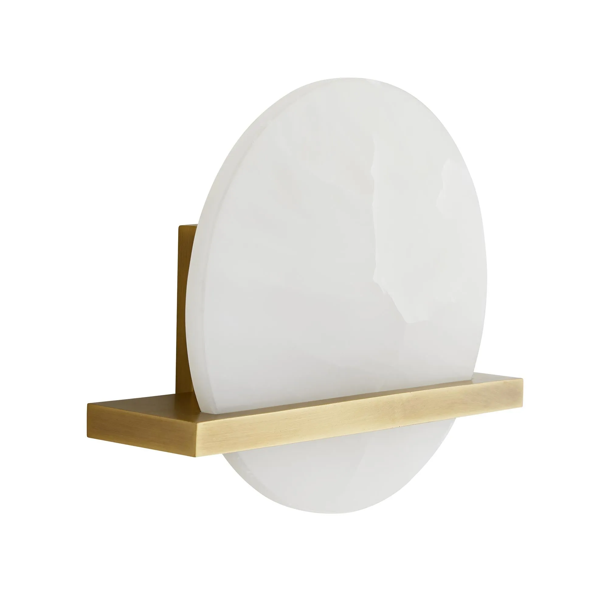 Kaizo White Onyx & Brass Sconce