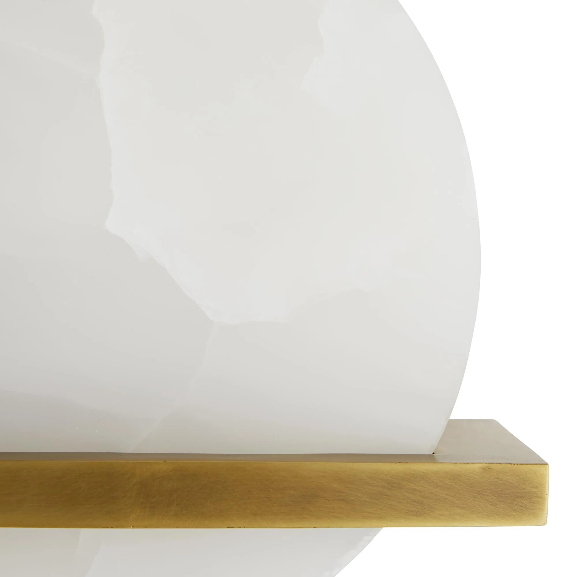 Kaizo White Onyx & Brass Sconce