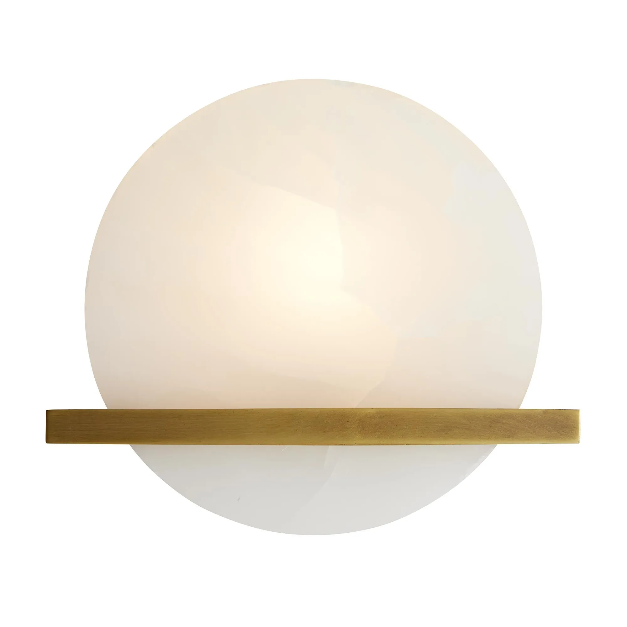 Kaizo White Onyx & Brass Sconce