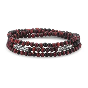 Men's Streamline Triple Beaded Bracelet