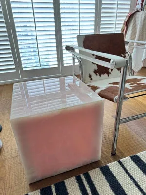 Modern Minimalist Light Luxury Cube Jade Marble Coffee Table