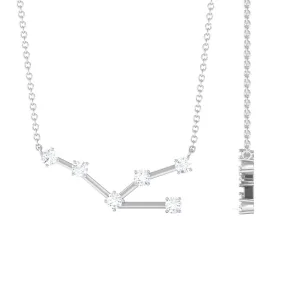 Moissanite Constellation Taurus Zodiac Sign Necklace