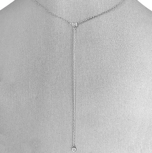 Moissanite Diamond Lariat Necklace