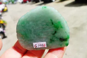 Natural Jade Rough Jadeite Raw (53g,4.7X3.9X1.35cm)