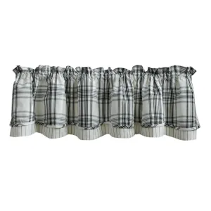 Onyx & Ivory Lined & Layered Valance