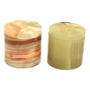 Onyx Decorative Pill Boxes | Set of Two