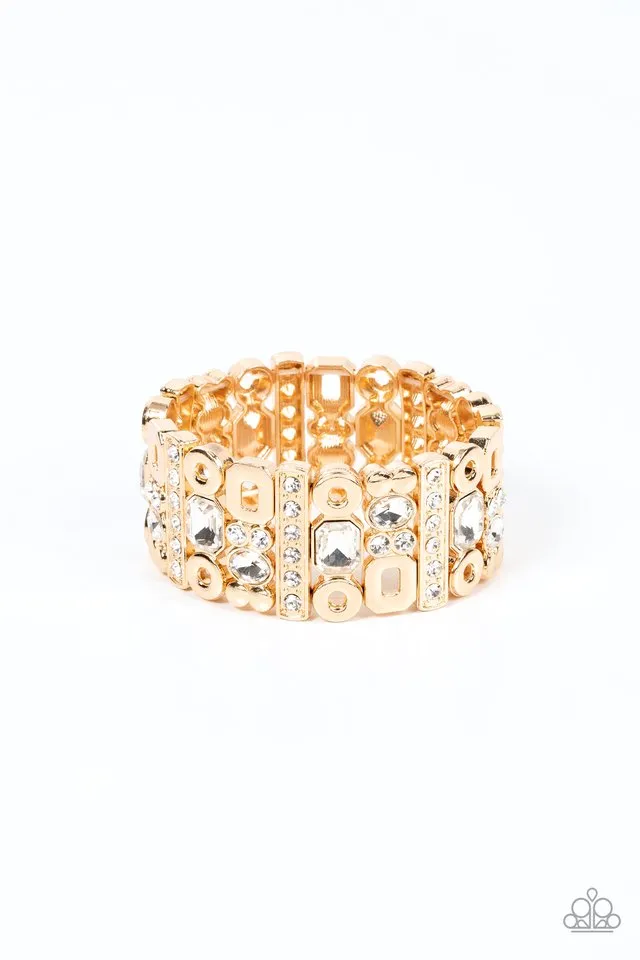 Paparazzi Bracelet ~ Dynamically Diverse - Gold