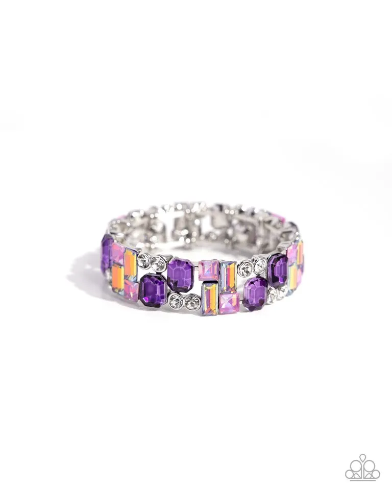 Paparazzi Bracelet ~ Scattered Showcase - Purple