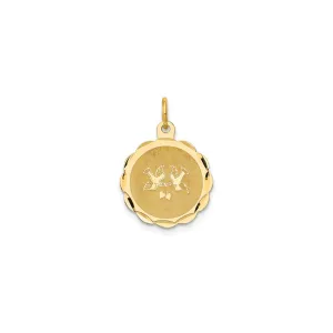 "Love Bird" Disc Pendant (14K)