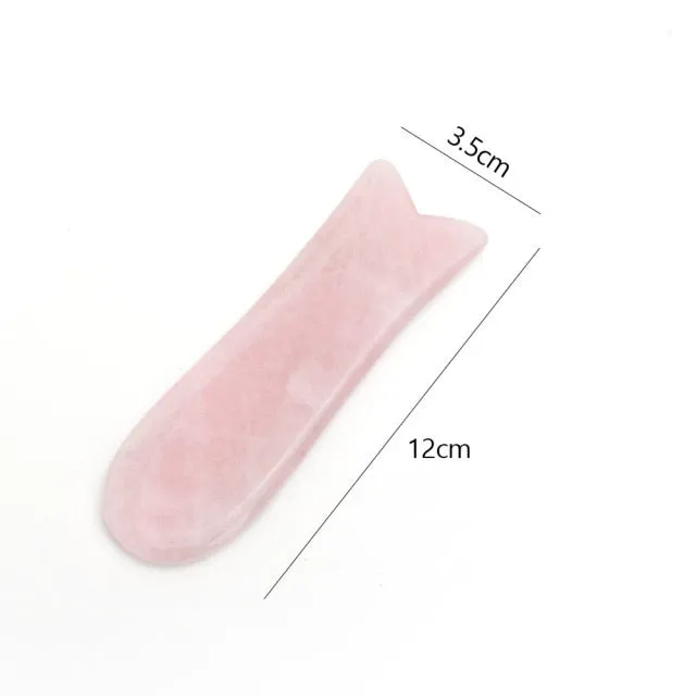 Rose Quartz Face Massager Gua Sha Scraper Natural Jade Stone Skin Care Massager for Body Facial Neck Back Beauty Health Eye SPA