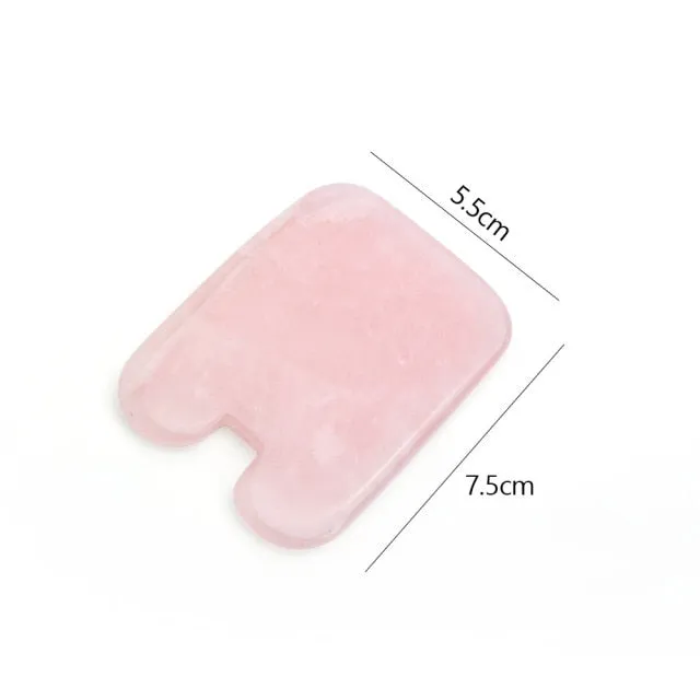 Rose Quartz Face Massager Gua Sha Scraper Natural Jade Stone Skin Care Massager for Body Facial Neck Back Beauty Health Eye SPA