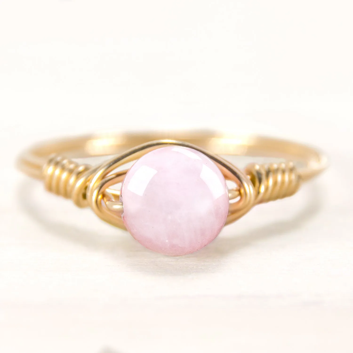 Rose Quartz Simple Ring