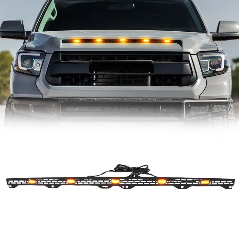 Scoop Grille Mesh Insert with Amber LED Lights for 2014-2021 Toyota Tundra