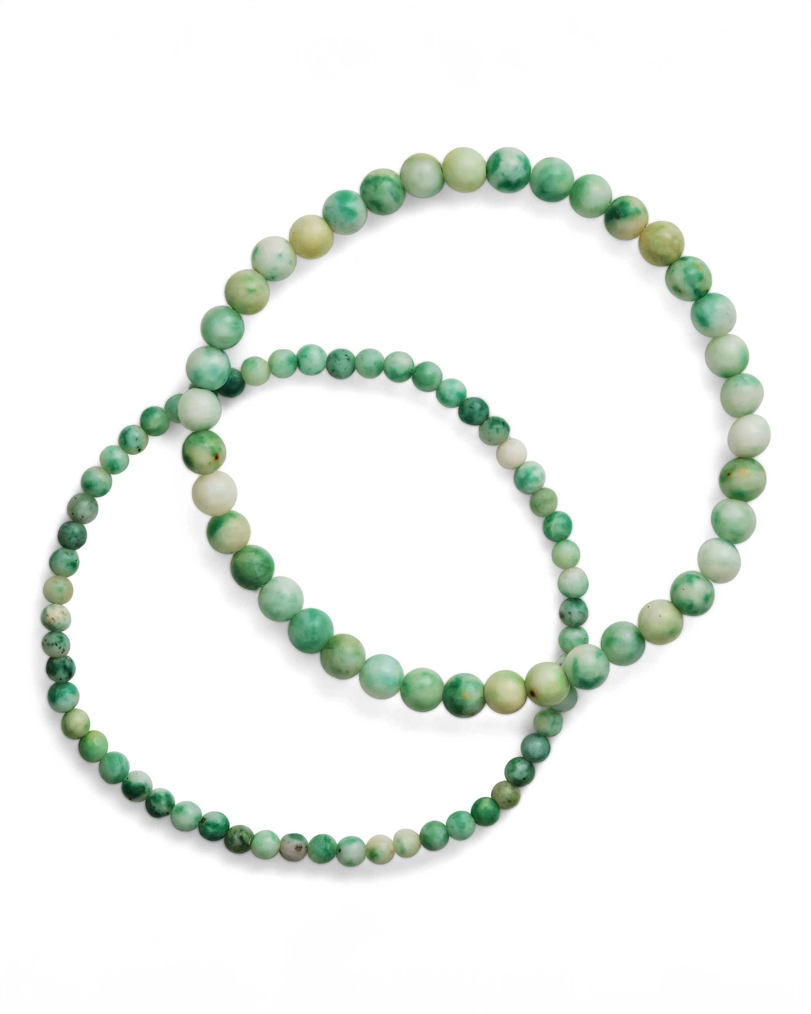 Stone Beaded Stretch Bracelet Set of 2